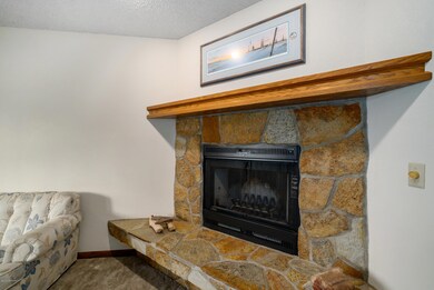 stone fireplace