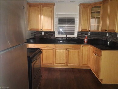 View of kitchen from living room