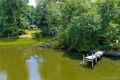 Private dock into protective cove of Sturgeon Creek