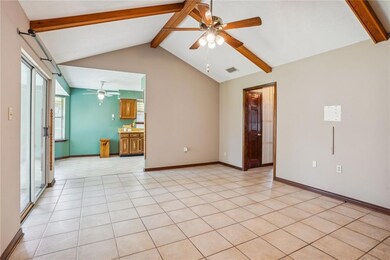 Living Room with Vaulted Ceiling