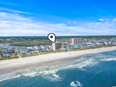Bird's eye view of unending shoreline