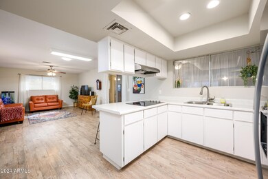 spacious kitchen and family room