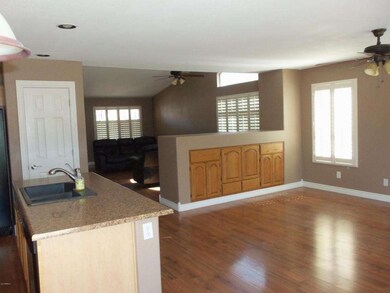 Kitchen to living room and family room