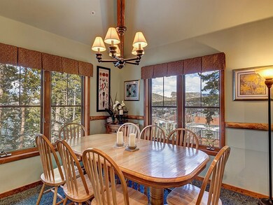 The dining area offers loads of natural light from
