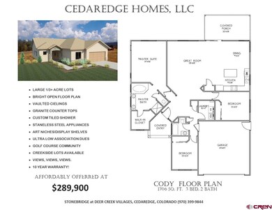 New home for sale in Cedaredge, Colorado.  3 bedro