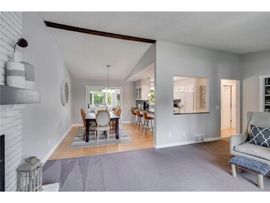 Open floorplan with soaring ceilings