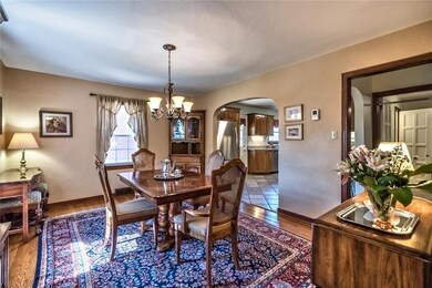 Dining room opens to kitchen for ease of entertain