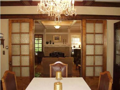 View from the dining room into the living room