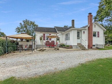 North view of outdoor patios via circle drive