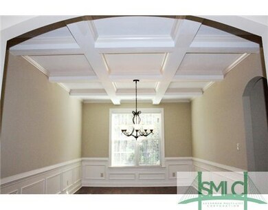 Dining Room. Formal dining room with coffered ceil
