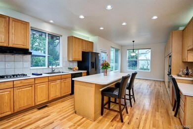 Kitchen, island and breakfast area