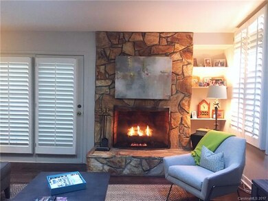 Gas logs provide ambient lighting and a picturesqu