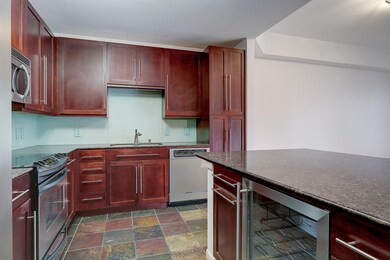 With stainless steel appliances,plenty of cabinets
