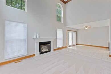 Cozy wood burning fireplace that has hookups for g