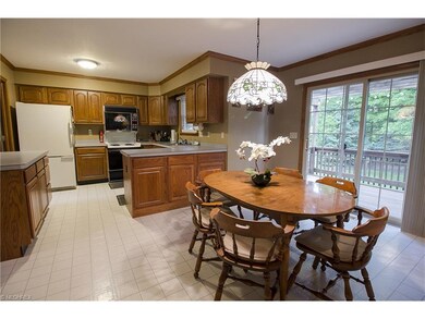 Fully equipped kitchen with patio doors leading to