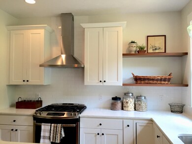 Stainless hood vent and Shelves