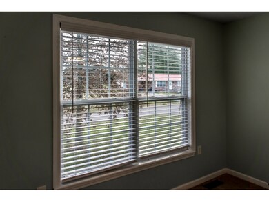 Looking out living room window