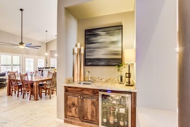 Wet bar area