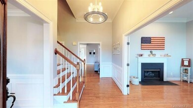 The foyer opens to the right to a fantastic office