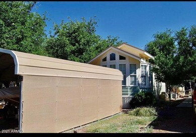 Double carport with privacy screening