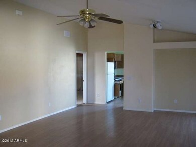 living room- view into kitchen