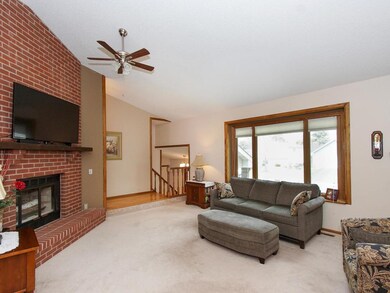 Living room with Wood burning fireplace. 15567 91s