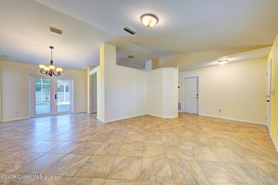 living room open to dining room