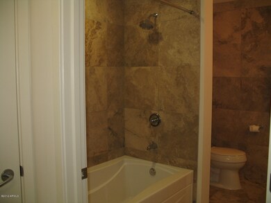 guest bath - travertine
