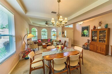 View from the entry to the kitchen across the dini