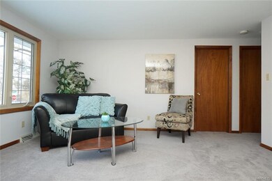Living room carpet was recently replaced with beau