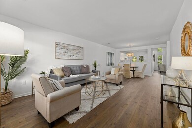 Wide Open floor plan with new flooring.