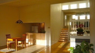 Living room to dining area, kitchen
