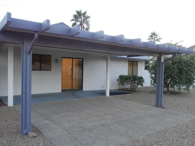 Inviting covered patio