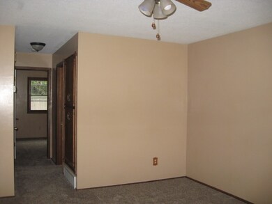 Living room down the hallway view