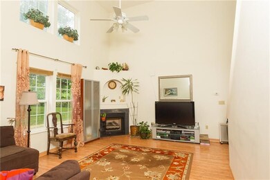 Cozy up to the gas fireplace