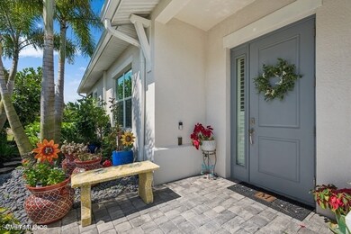 Front Door with lovely garden