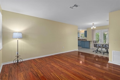 view from front door, Living room into dining room/kitchen