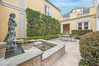 Another courtyard view of fountain and patio