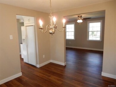 Dining room opens to living room