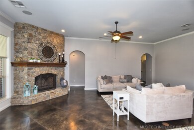 Beautiful floor to ceiling fireplace