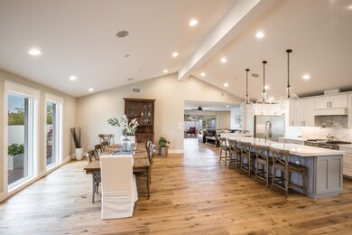Kitchen opens up to Dining