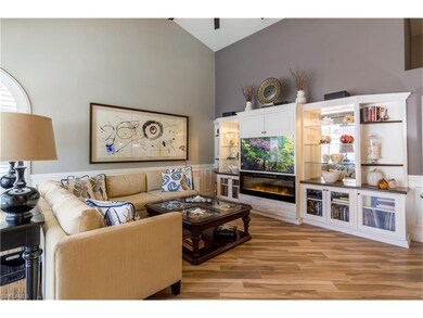 Living Room with Built In Cabinets, LED Fireplace 