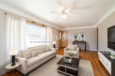 Virtual staged living room