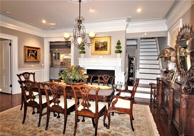Formal Dining Room with Extensive Custom Trim & Mi