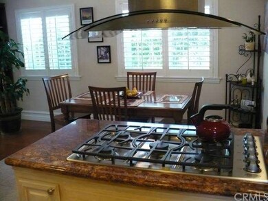 Open kitchen with five-burner stove