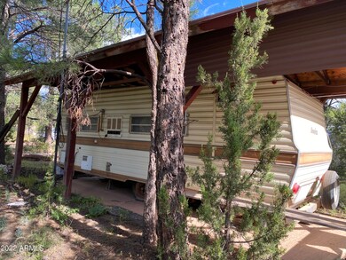 Concrete pad and awning