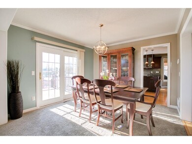 Main floor dining room with access to the two-tier