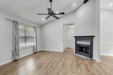 The living room connects to the Dinning room and the guest / kids rooms.