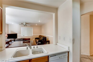 View of living room and dining area from the kitch