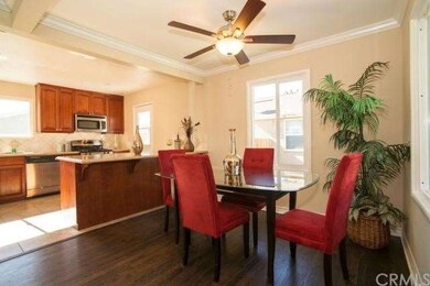Looking from dining room to open kitchen